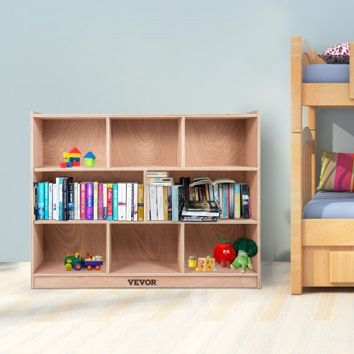 Classroom Storage Cabinet Plywood 8Section Preschool Storage Shelves 36