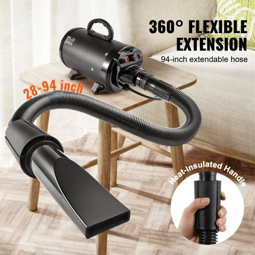 Dog Dryer 2800W43HP Dog Blow Dryer Pet Grooming Dryer with Adjustable