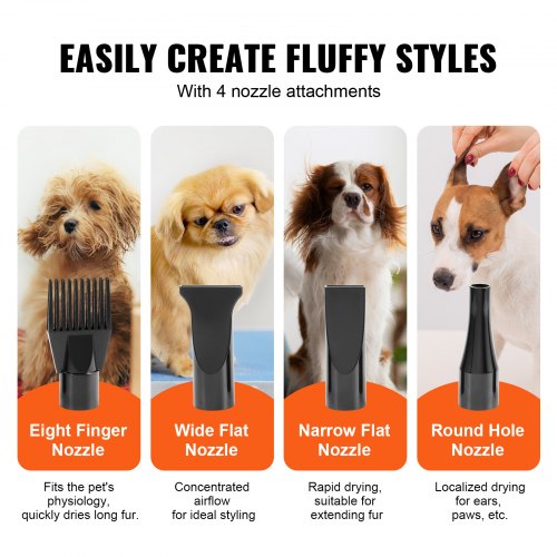 Dog Dryer 2800W43HP Dog Blow Dryer Pet Grooming Dryer with Adjustable