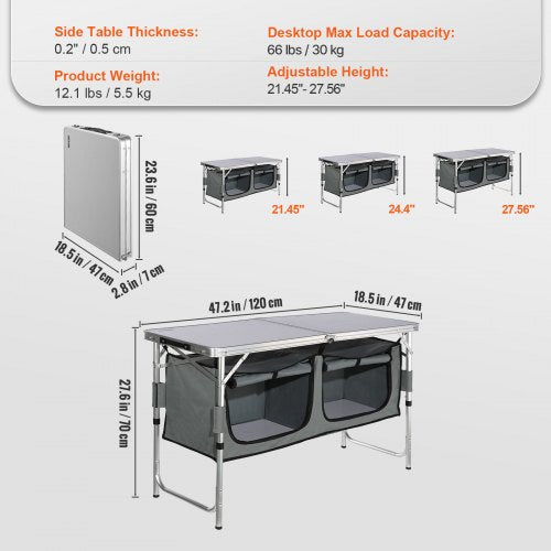 Camping Kitchen Table Quick setup Folding Camping Table with A Carrying