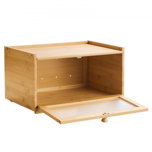 Bread Box for Kitchen Counter Large Capacity Bamboo Bread Storage