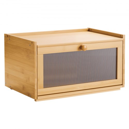 Bread Box for Kitchen Counter Large Capacity Bamboo Bread Storage