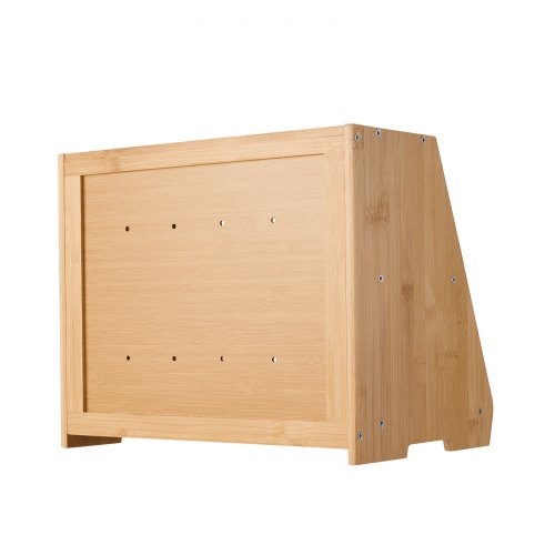 Double Layer Bread Box for Kitchen Counter Large Capacity Bamboo Bread