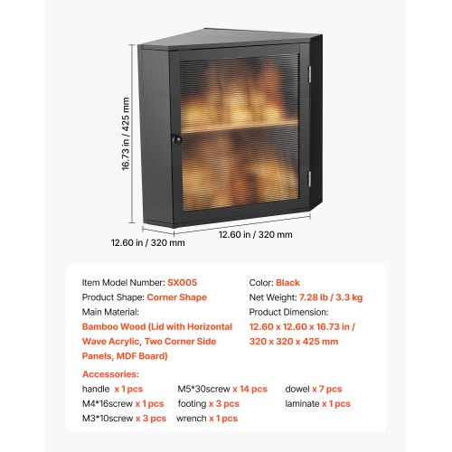 Corner Bread Box for Kitchen Counter Double Layer Large Capacity Bamboo