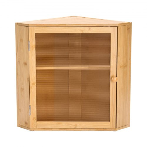 Corner Bread Box for Kitchen Counter Double Layer Large Capacity Bamboo