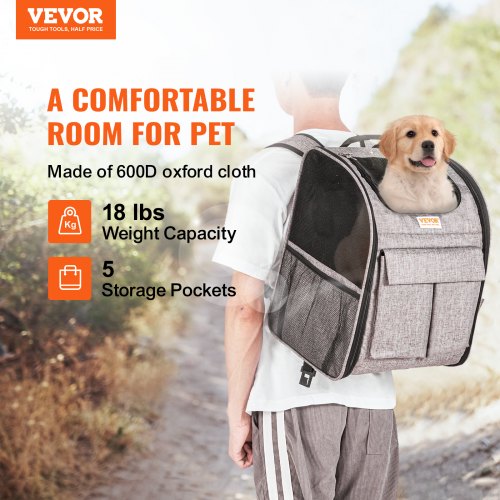Rolling Pet Carrier Backpack with Removable Wheels for Under 18LBS Large