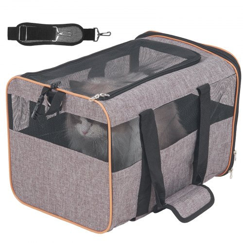 Cat Carrier with Wheels Airline Approved Rolling Pet Carrier with Wheels