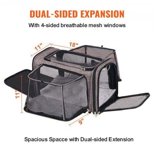 Cat Carrier with Wheels Airline Approved Rolling Pet Carrier with Wheels