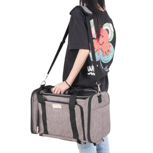 Cat Carrier with Wheels Airline Approved Rolling Pet Carrier with Wheels