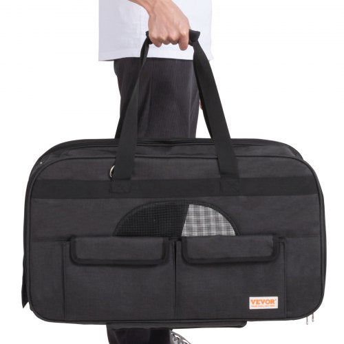 Cat Carrier with Wheels Rolling Pet Carrier with Telescopic Handle and Shoulder