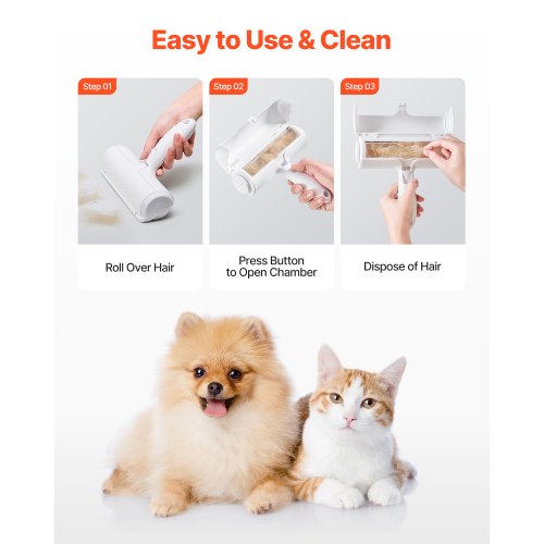 Pet Hair Remover Roller Reusable Dualsided Lint Roller Tool Dog and Cat
