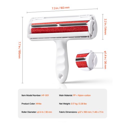 Pet Hair Remover Roller Reusable Dualsided Lint Roller Tool Dog and Cat