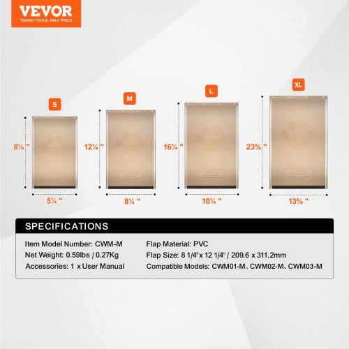 Pet Door Replacement Flap Compatible with Flap Pet Doors Measures 825 x