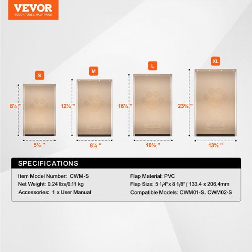 Pet Door Replacement Flap Compatible with Flap Pet Doors Measures 525 x