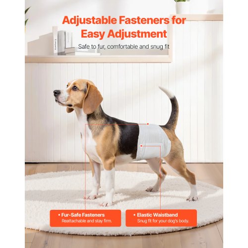 Disposable Male Dog Diapers Super Absorbent Male Dog Wraps 360 °