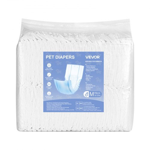 Disposable Male Dog Diapers Super Absorbent Male Dog Wraps 360 °