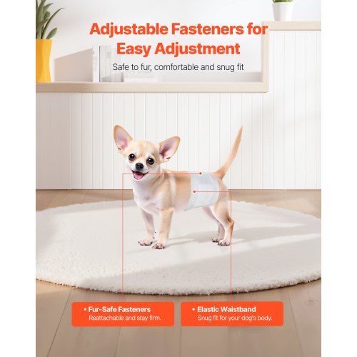 Disposable Male Dog Diapers Super Absorbent Male Dog Wraps 360 °