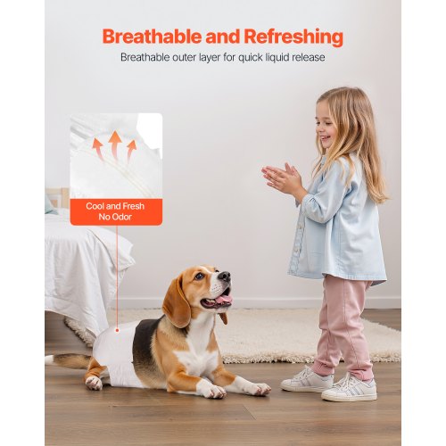 Disposable Dog Diapers Super Absorbent Female Dog Diapers 360° LeakProof