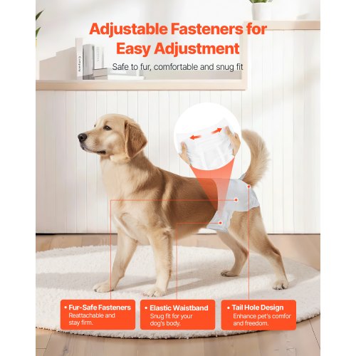 Disposable Dog Diapers Super Absorbent Female Dog Diapers 360° LeakProof