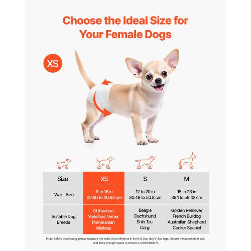 Disposable Dog Diapers Super Absorbent Female Dog Diapers 360° LeakProof