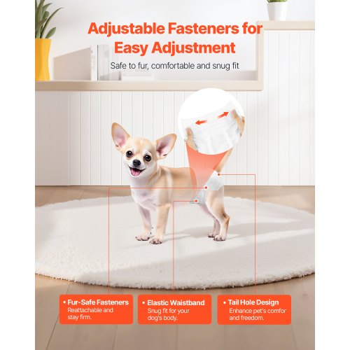 Disposable Dog Diapers Super Absorbent Female Dog Diapers 360° LeakProof