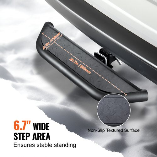 Hitch Step for 2 Inch Receiver Strong Steel Construction with 350 LBS Load
