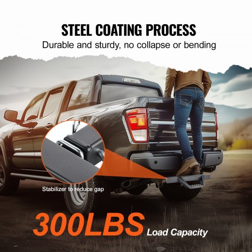 Hitch Step for 2 Inch Receiver Strong Steel Construction with 300 LBS Load