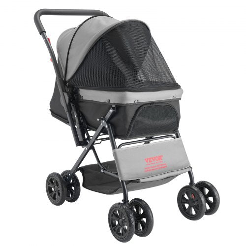 Pet Stroller 44 lbs Weight Capacity Foldable Dog Stroller Cart 4 Wheels