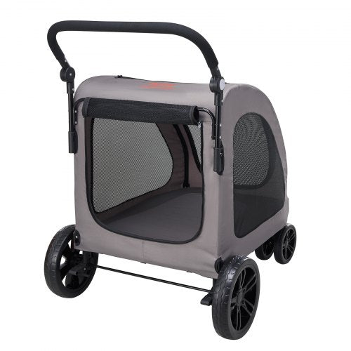Pet Stroller 4 Wheels Dog Stroller with Brakes 160lbs Weight Capacity