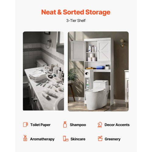 Over The Toilet Storage Cabinet 6744 in Height Bathroom Storage Organizer