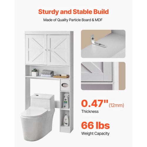 Over The Toilet Storage Cabinet 6744 in Height Bathroom Storage Organizer