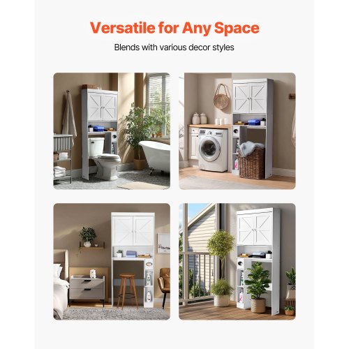 Over The Toilet Storage Cabinet 6744 in Height Bathroom Storage Organizer