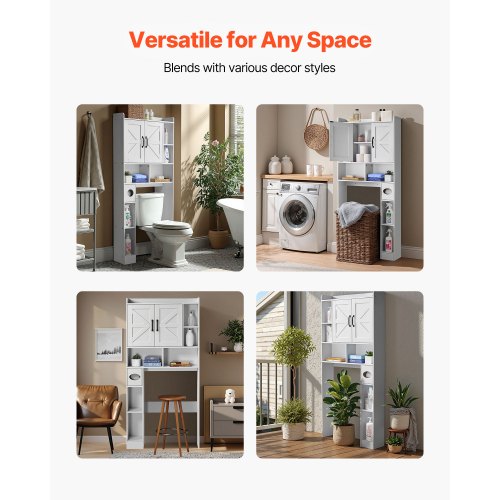 Over The Toilet Storage Cabinet 6614 in Height Bathroom Storage Organizer