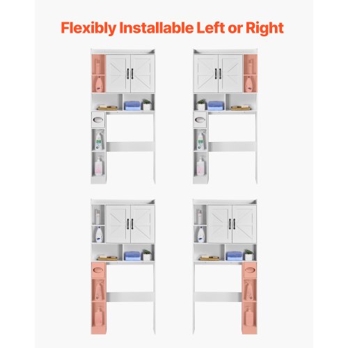 Over The Toilet Storage Cabinet 6614 in Height Bathroom Storage Organizer
