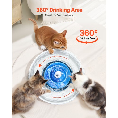 Ceramic Cat Water Fountain 21L71oz Cupcake Pet Fountain Porcelain Cat