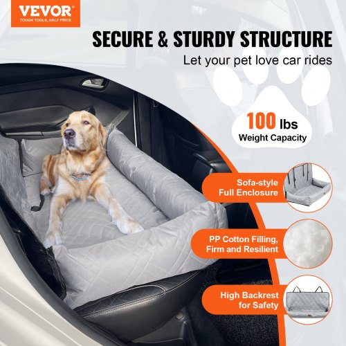 Dog Car Seat Waterproof Dog Booster Seat for Car Pet Car Seat with ClipOn