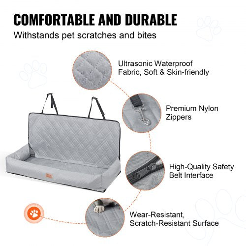 Dog Car Seat Waterproof Dog Booster Seat for Car Pet Car Seat with ClipOn