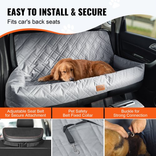 Dog Car Seat Waterproof Dog Booster Seat for Car Pet Car Seat with ClipOn