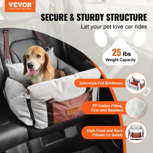 Dog Car Seat Waterproof Dog Booster Seat for Car with Side Handles