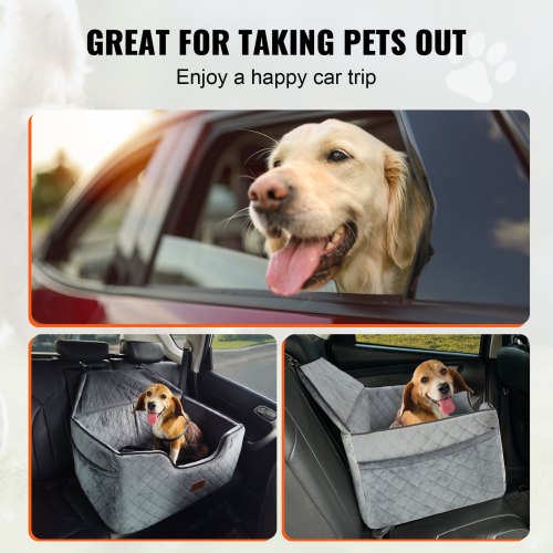 Dog Car Seat Dog Booster Seat for Car with A Storage Pocket Pet Car Seat