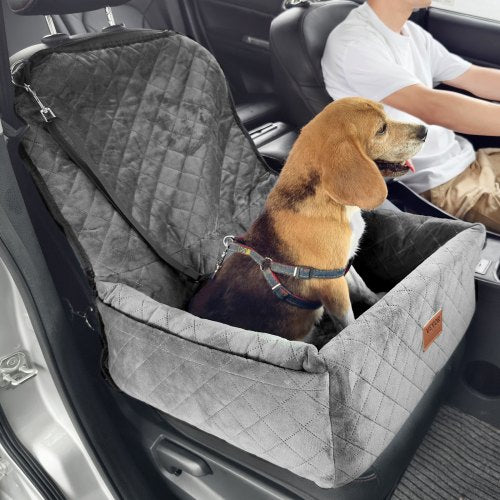 Dog Car Seat Dog Booster Seat for Car with A Storage Pocket ClipOn Safety