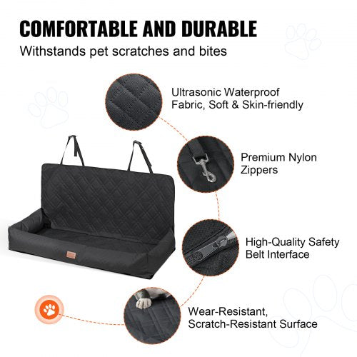 Dog Car Seat Waterproof Dog Booster Seat for Car Pet Car Seat with ClipOn