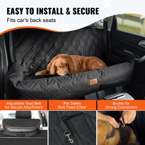 Dog Car Seat Waterproof Dog Booster Seat for Car Pet Car Seat with ClipOn