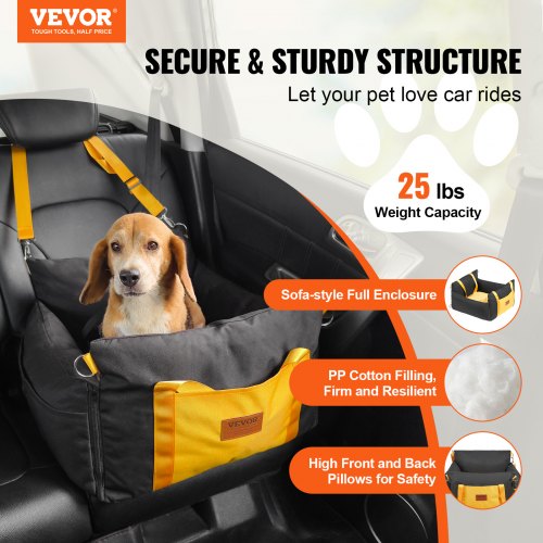 Dog Car Seat Waterproof Dog Booster Seat for Car with Side Handles
