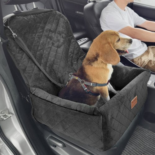 Dog Car Seat Dog Booster Seat for Car with A Storage Pocket ClipOn Safety