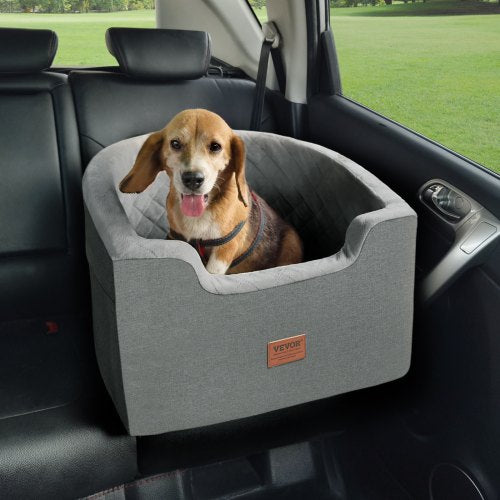 Dog Booster Car Seat Pet Car Seat for Small Medium Dog up to 55 lbs Gray