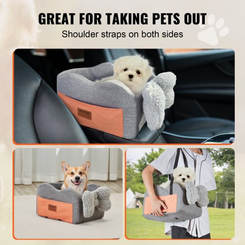 Console Dog Car Seat Center Console Dog Booster Seat for Small Dog Pet Car