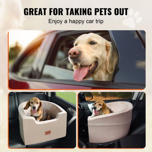 Dog Car Seat Waterproof Dog Booster Seat for Car with A Storage Pocket