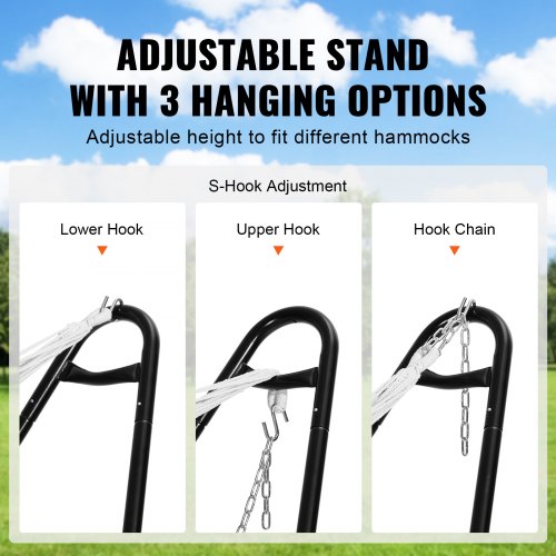 Universal 2 Person Hammock Stand Adjustable Heavy Duty 550 lbs Capacity
