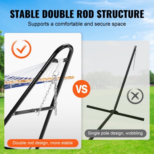 Universal 2 Person Hammock Stand Adjustable Heavy Duty 550 lbs Capacity